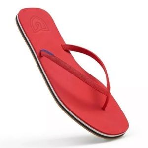 Rothy’s Red Flip Flops Firecracker Size 8 9 or 10 New In Box